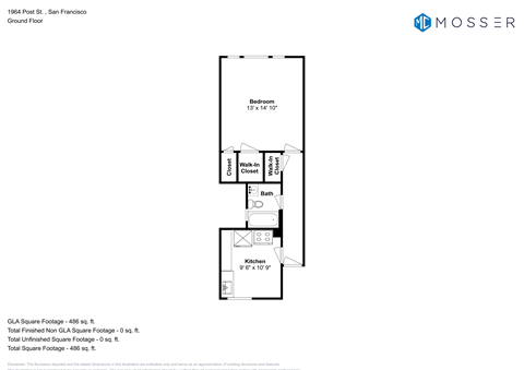 1964 Post St Studio Apartment for Rent - Photo Gallery 12